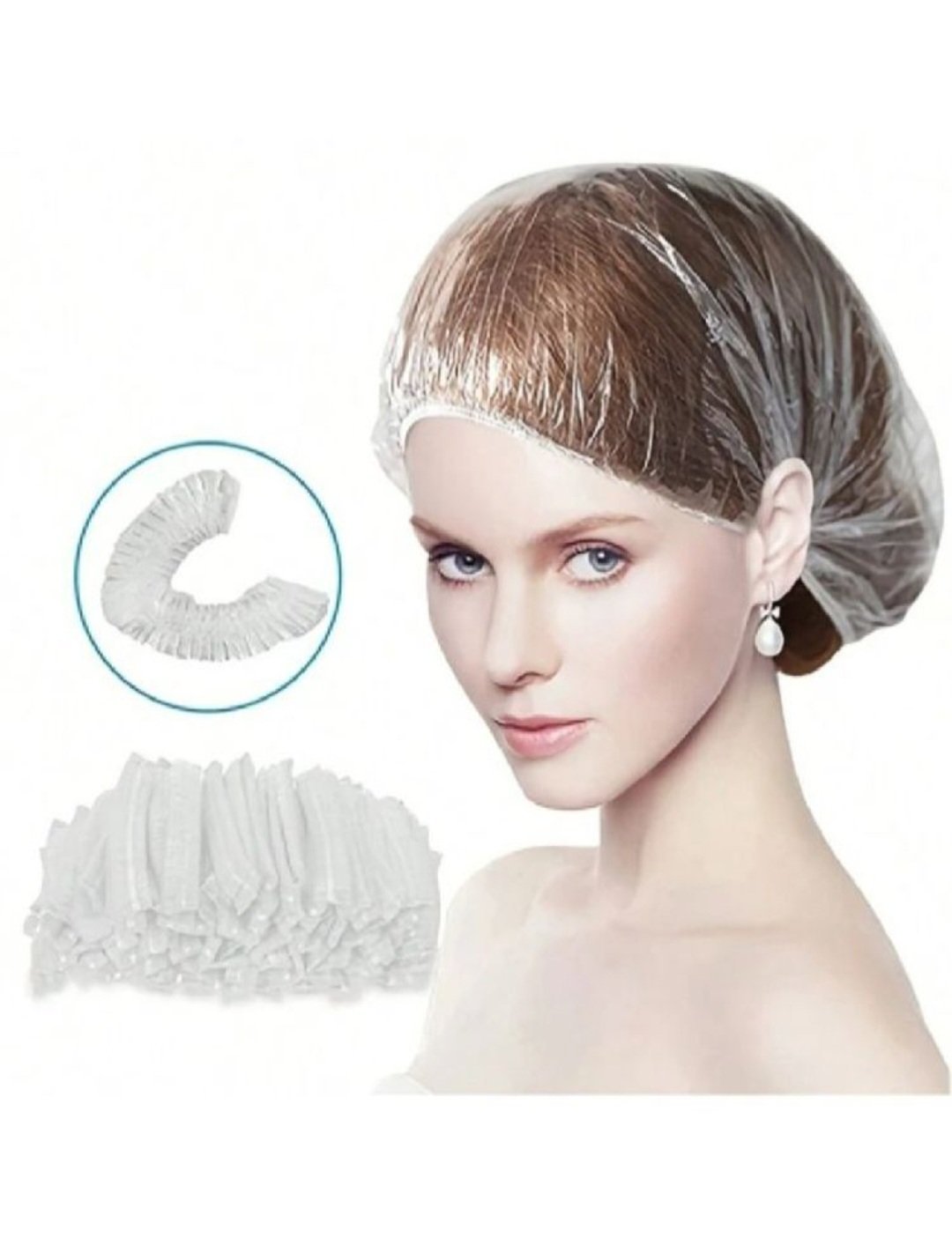 Subliiiiime ❤️❤️❤️❤️ 100 pièces bonnets élastiques transparent réutilisable  multifonctionnel douche ....neuuuf 