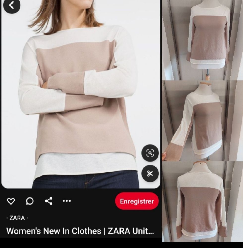 Subliiiiime ❤️ ❤️ pull bicolore de ZARA taille 36