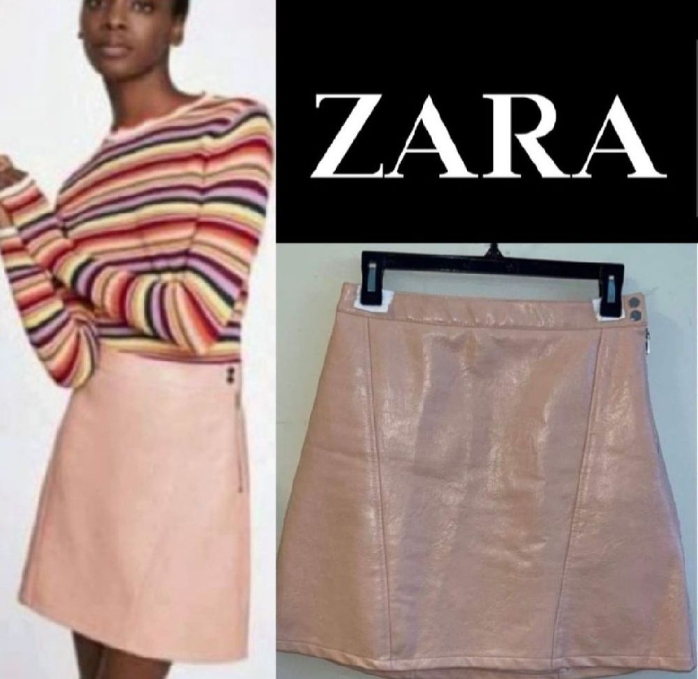 Subliiiiime ❤️ ❤️ ❤️ ❤️ jupe évasée similicuir de ZARA taille 36