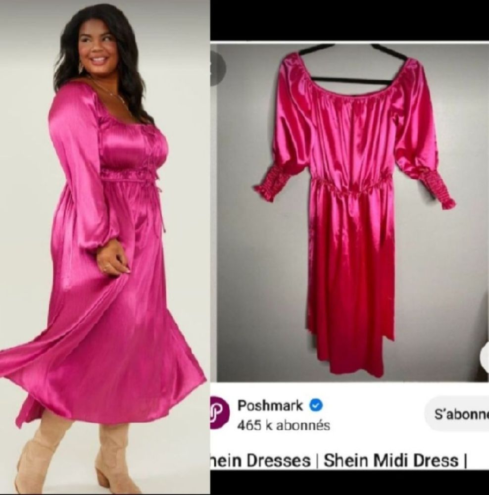 Subliiiiime ❤️ ❤️ ❤️ ❤️ robe satinée de SHEIN taille 36/38 comme neuve 