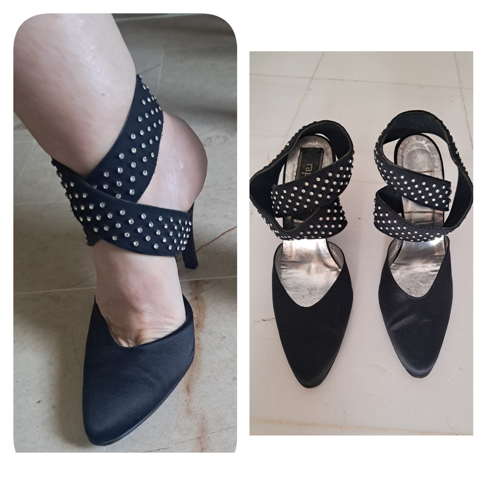 Subliiiiime❤️❤️❤️❤️❤️❤️ escarpin à bande élastique en  strasses pointure 37