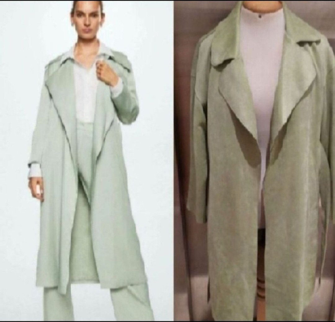 Subliiiiime❤️❤️❤️ manteau vert pastel tendance collection de PRIMARK taille 38/40 neuf avec étiquette🏷 importée de PARIS