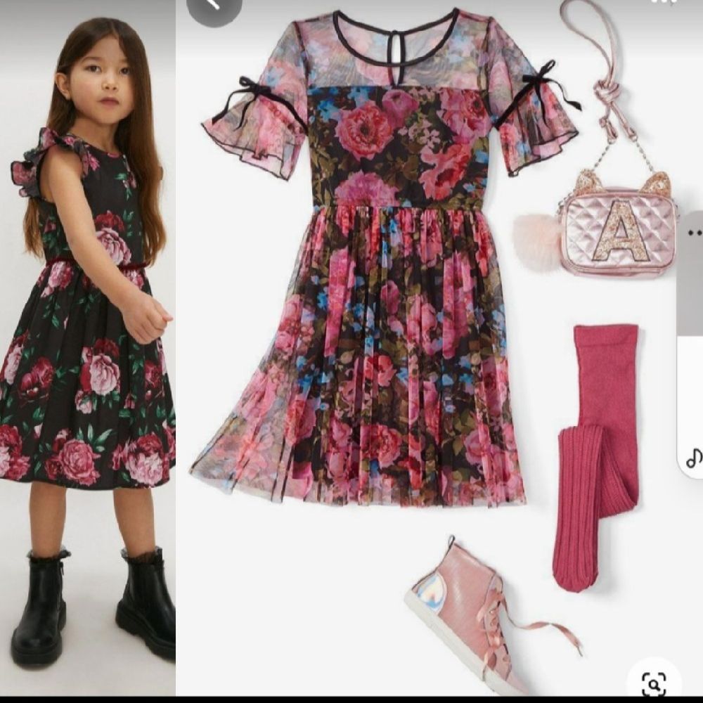 Subliiiiime ❤️ ❤️ ❤️ robe fillettes florale de la marque JUSTICE 3/4 ans neuve