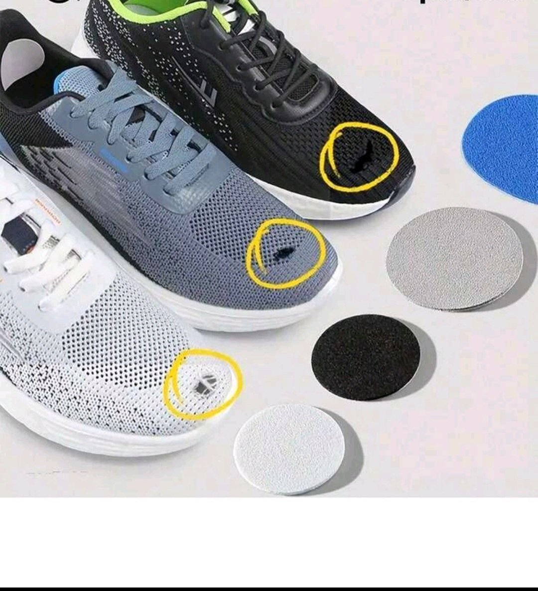 Subliiiiime ❤️❤️❤️❤️ 3 patchs autocollant imperméable différentes formes couleur grise neuuuf pour espadrilles 