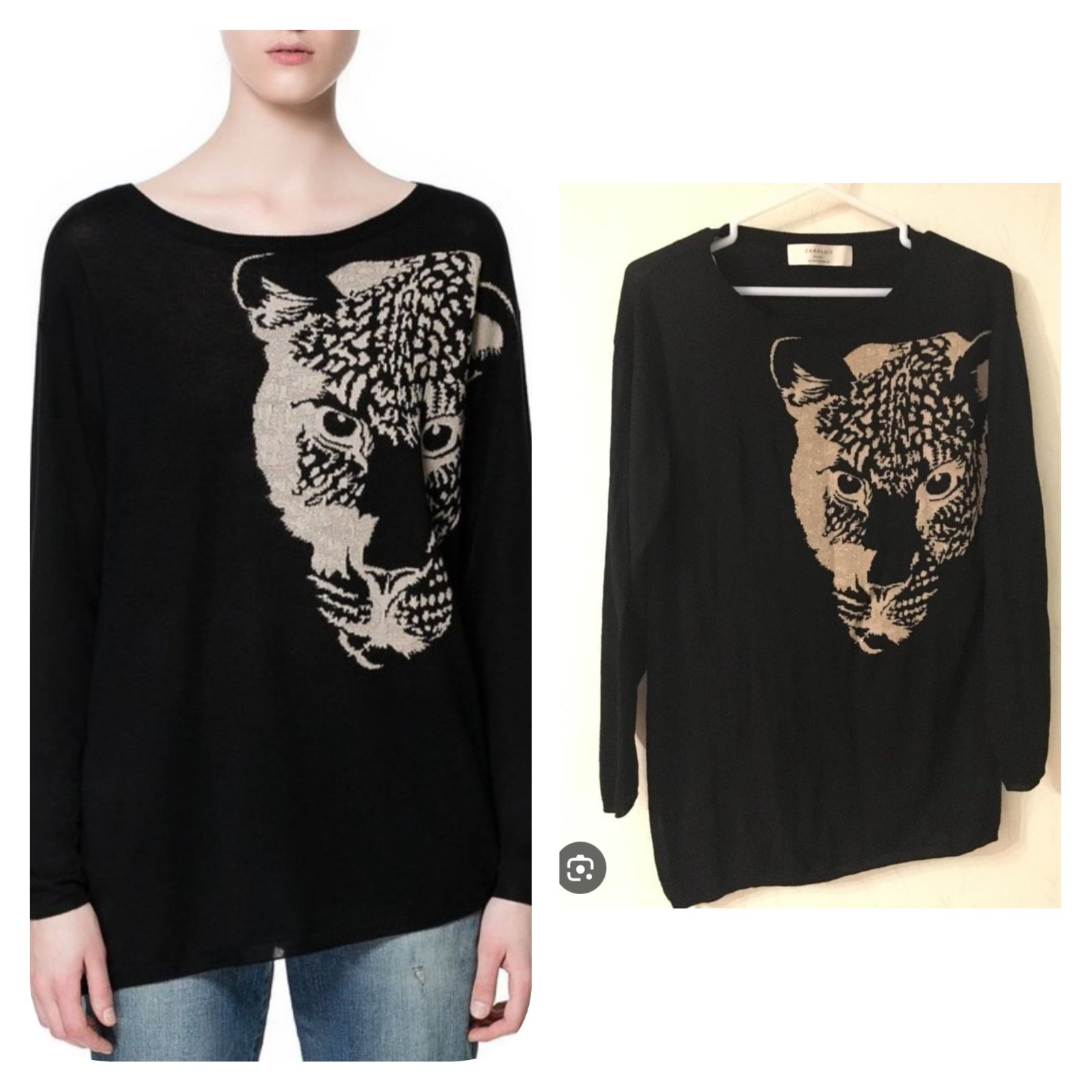 Subliiiiime ❤️❤️❤️❤️pull motif tête de tigre de ZARA taille 36