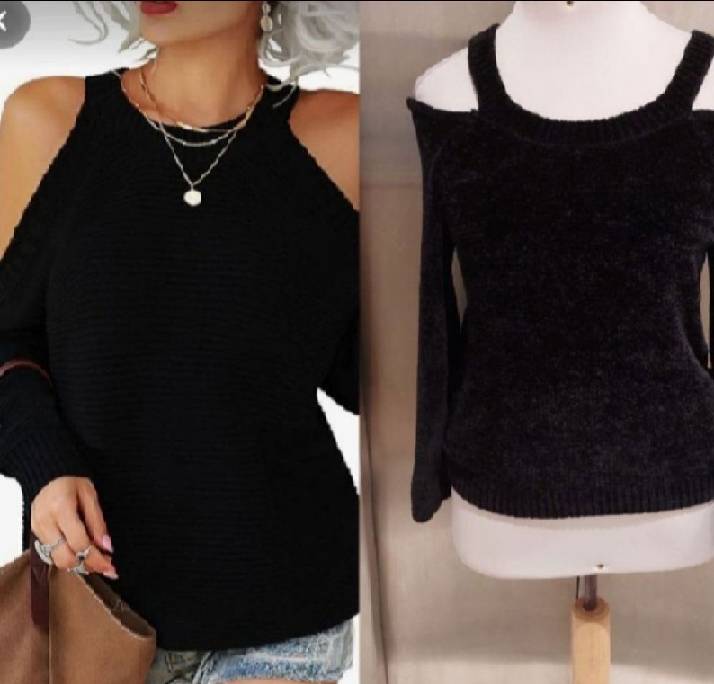 Subliiiiime ❤️ ❤️ ❤️ ❤️ ❤️ ❤️ pull en velour très doux épaule dénudée taille 36/38