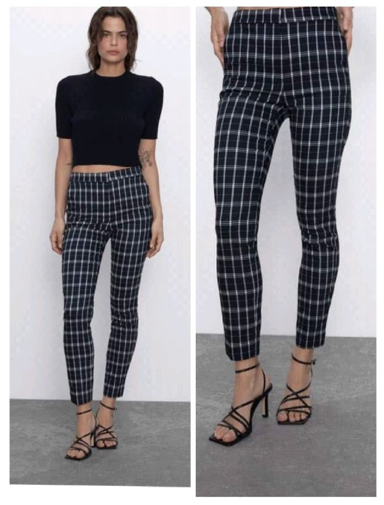Subliiiiime ❤️ ❤️ ❤️ legging à carreaux chic avec fente devant taille 38