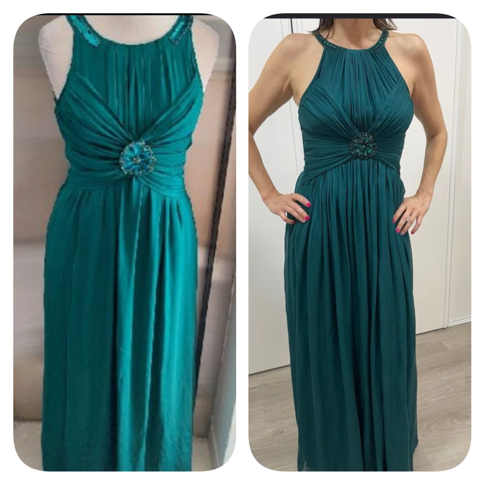 Subliiiiime❤️❤️❤️❤️❤️ robe maxi de soirée en mousseline très élégante taille 38 de TINTORETTO comme neuve 