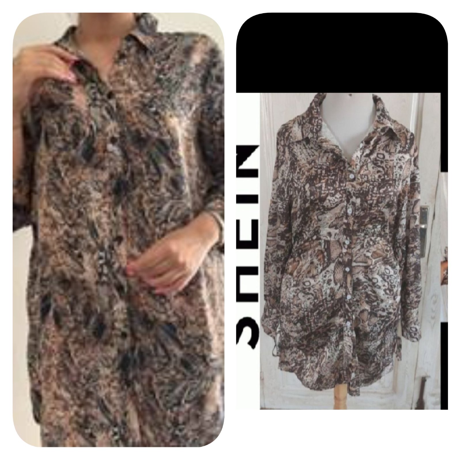 Subliiiiime❤️❤️❤️❤️❤️ chemise léopards  côté drapée de SHEIN taille 40/42 jamais portée 