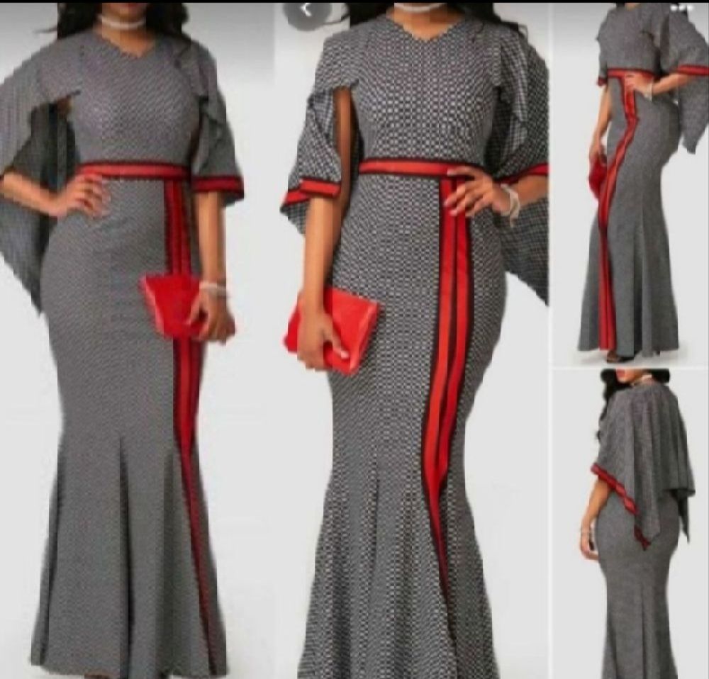 Subliiiiime ❤️ ❤️ ❤️ robe moulante maxi queue de poisson manches chauve-souris taille 38