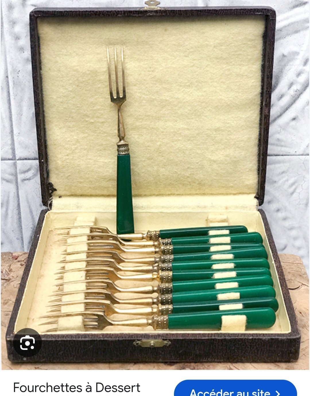 Subliiiiime❤️❤️❤️❤️❤️ 12 fourchettes à désert vintage très classe 