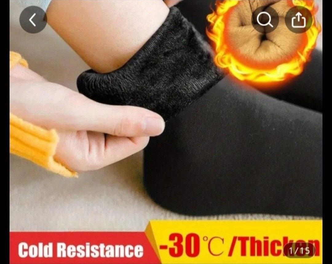 Subliiiiime ❤️❤️❤️❤️❤️lot de 2 paires de chaussettes thermique noires taille unique neuuuf 