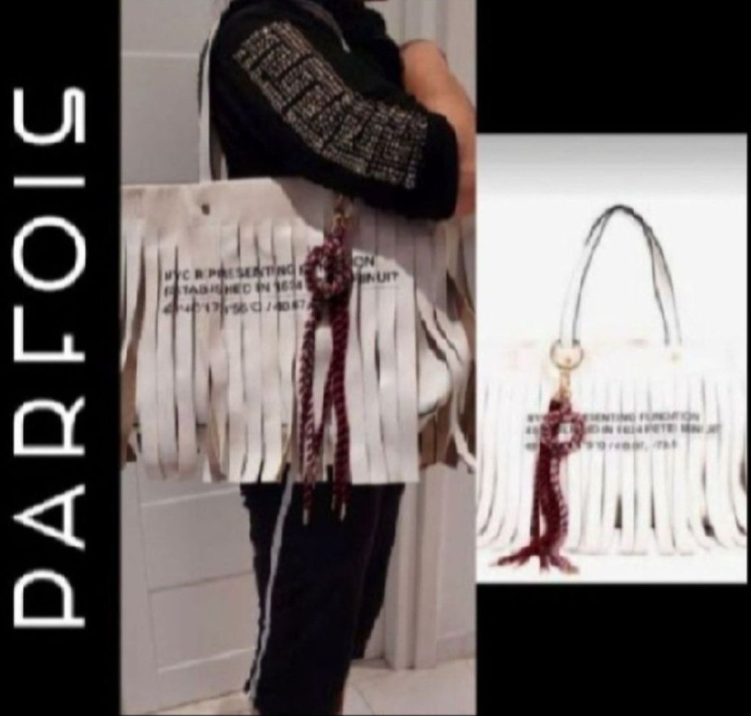 Subliiiiime❤️❤️❤️❤️❤️❤️ grand sac cuir véritable à franges de PARFOIS comme neuf 