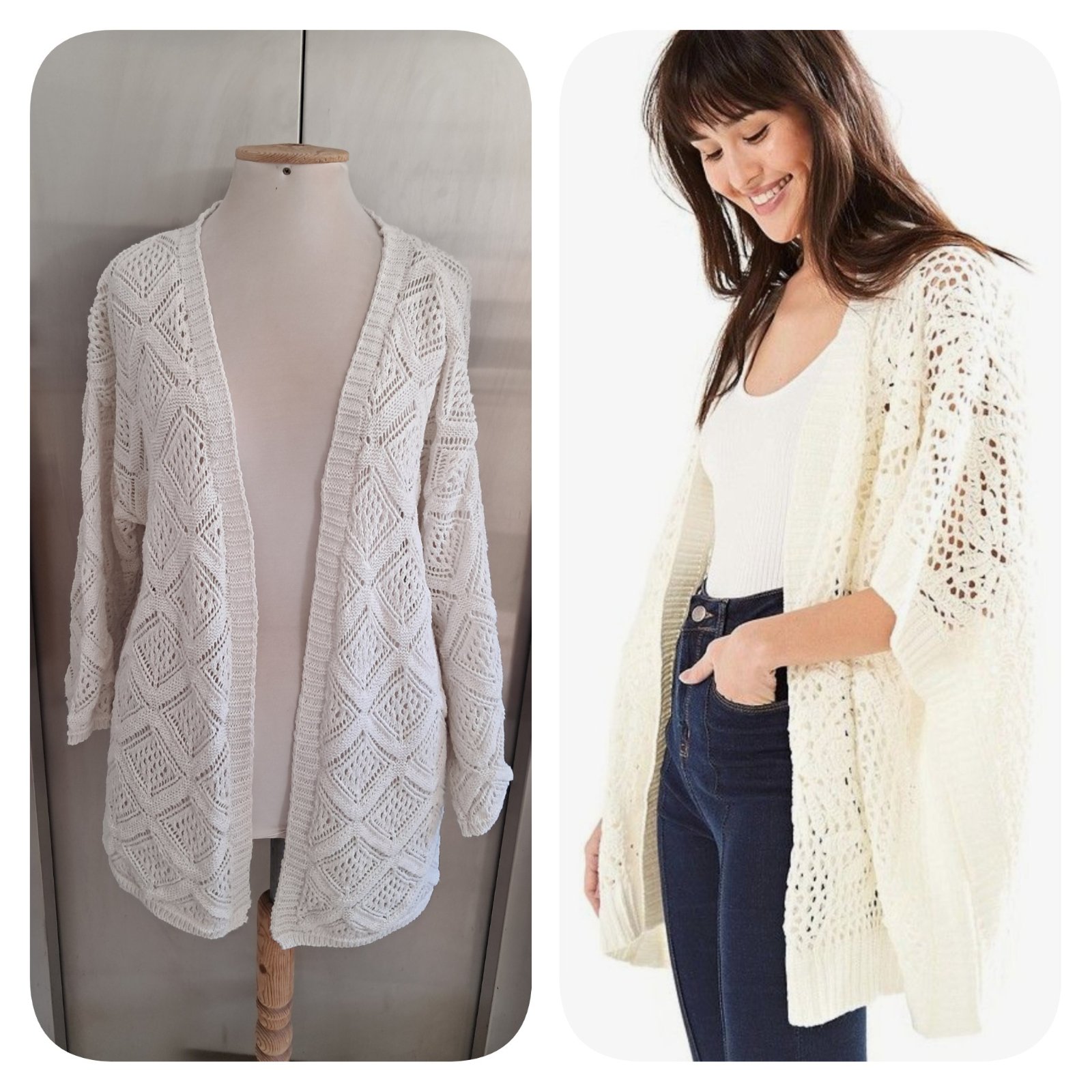 Subliiiiime❤️❤️❤️❤️❤️kimono oversize en crochet taille 42/44 