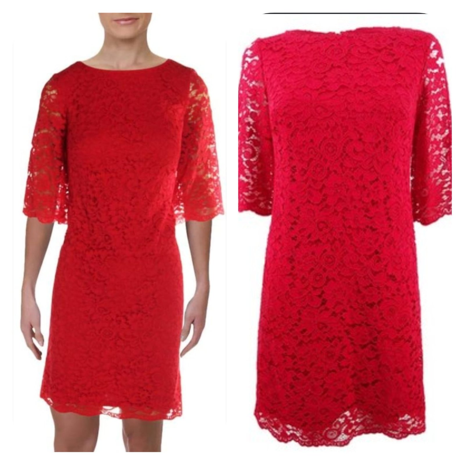 Subliiiiime❤️❤️❤️❤️❤️ robe rouge en dentelles de H&M taille 42