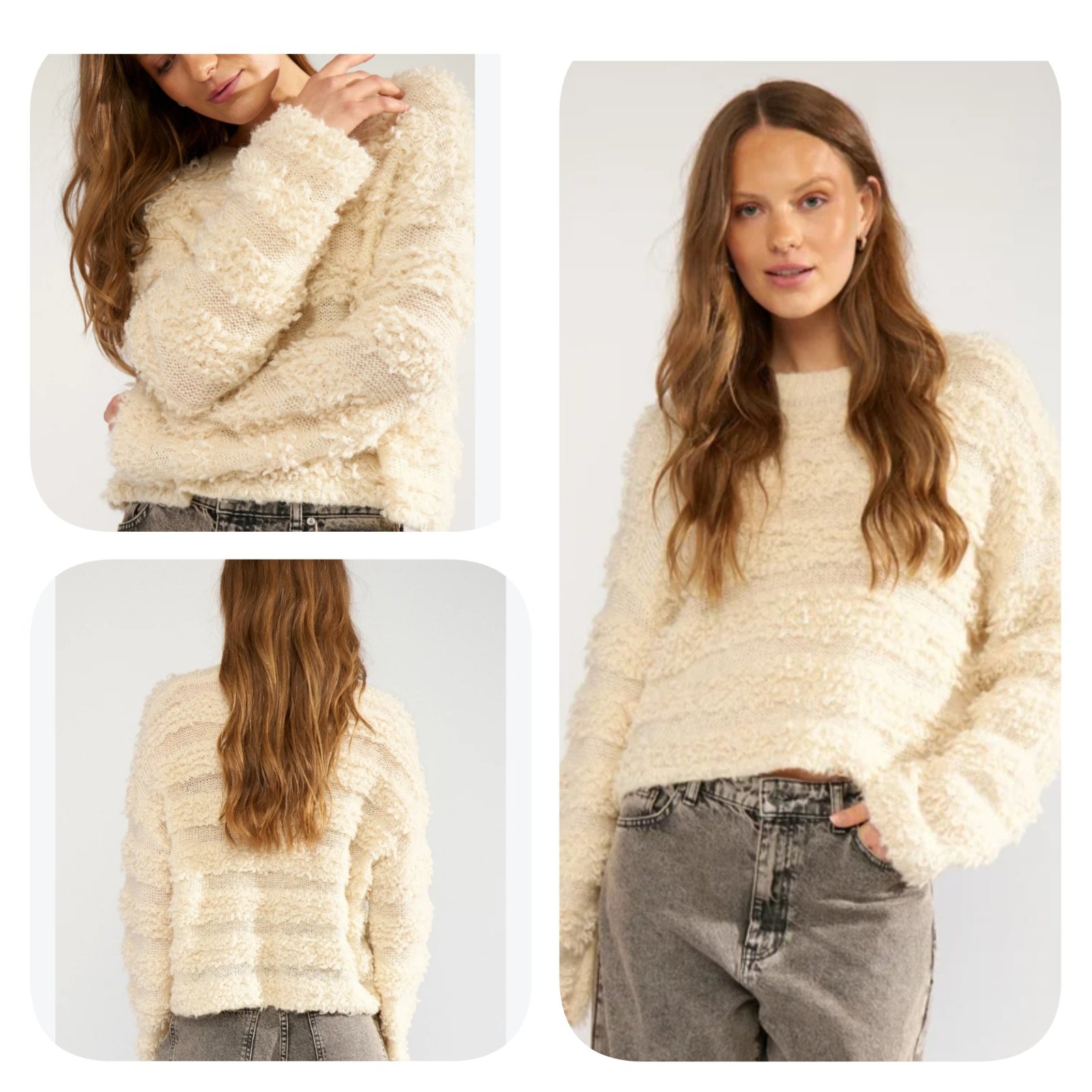 Subliiiiime❤️❤️❤️❤️ pull en laine à rayures saillants doux de TALLY WEIJL taille 36