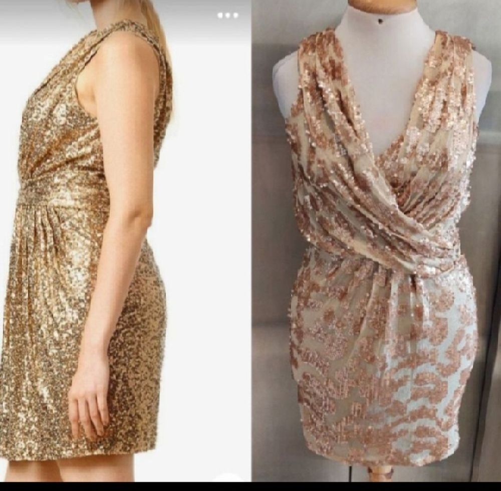Subliiiiime ❤️ ❤️ ❤️ ❤️ robe de soirée en sequins doré taille 38
