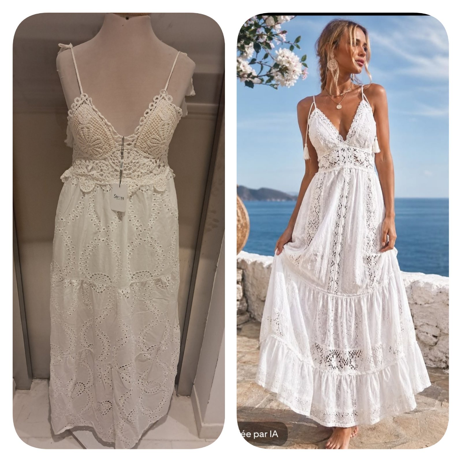 Subliiiiime ❤️❤️❤️❤️robe maxi broderie anglaise taille 40/42  neuve avec étiquette🏷 importé 