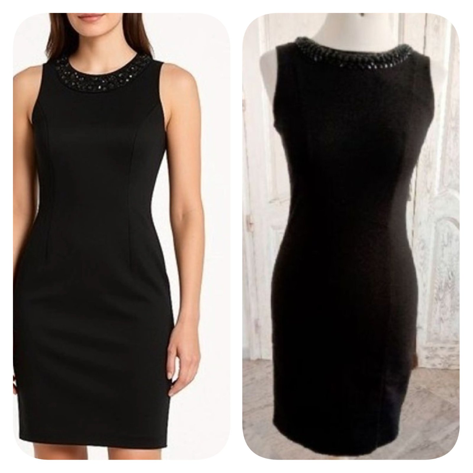 Subliiiiime❤️❤️❤️❤️❤️ robe très élégante noire avec des strasses noire au cou de H&M taille 38