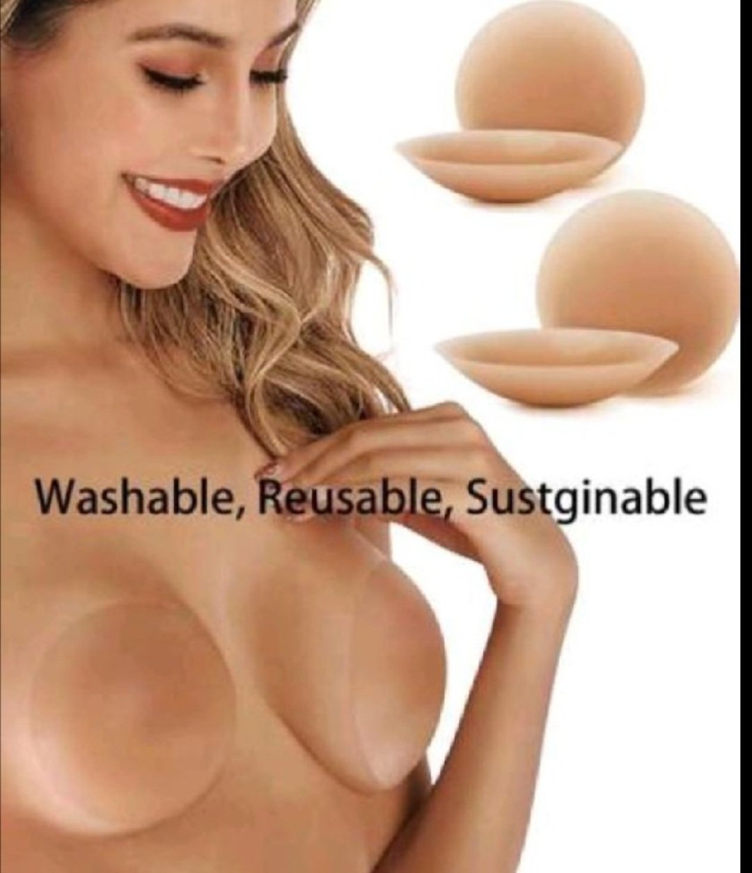 Subliiiiime❤️❤️❤️ lot de 4 pieces coussinets adhésifs cache téton en silicone réutilisable neuuuf 