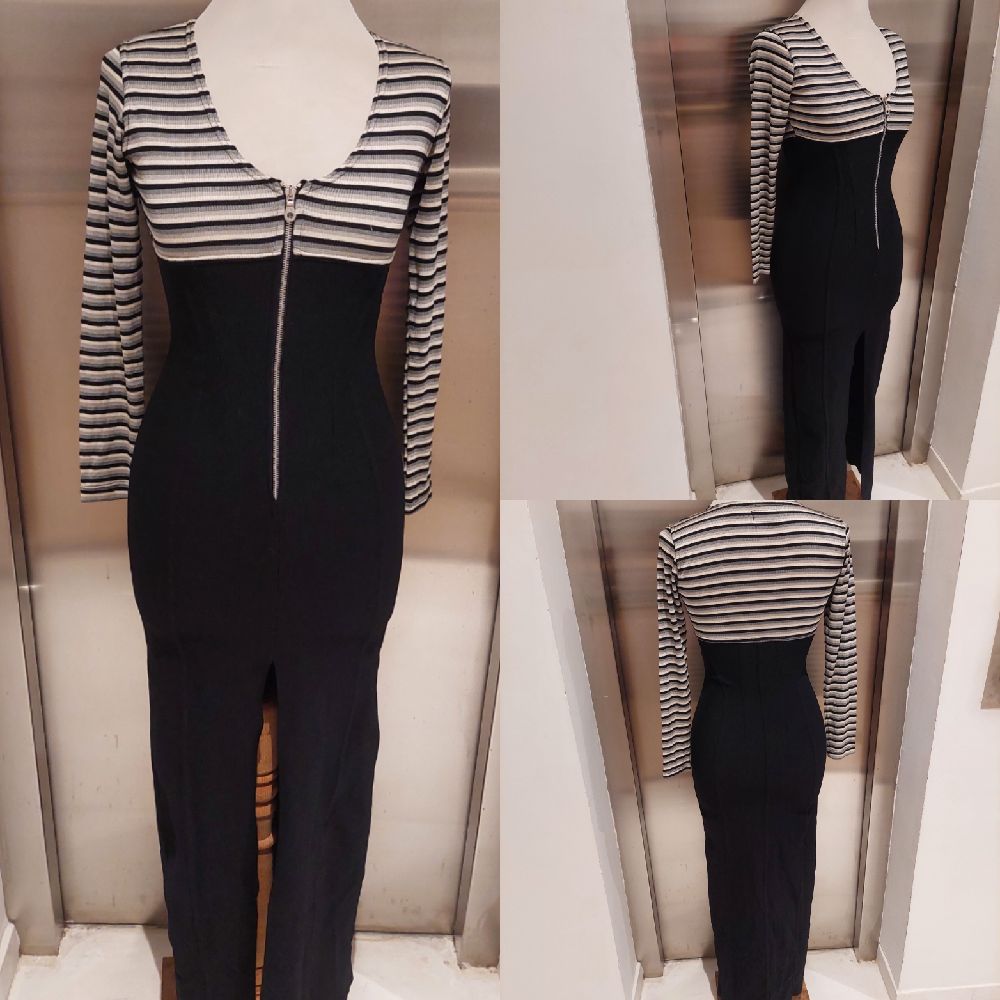 Subliiiiime ❤️ ❤️ ❤️ robe longue moulante avec fente et fermeture eclaire devant taille 36