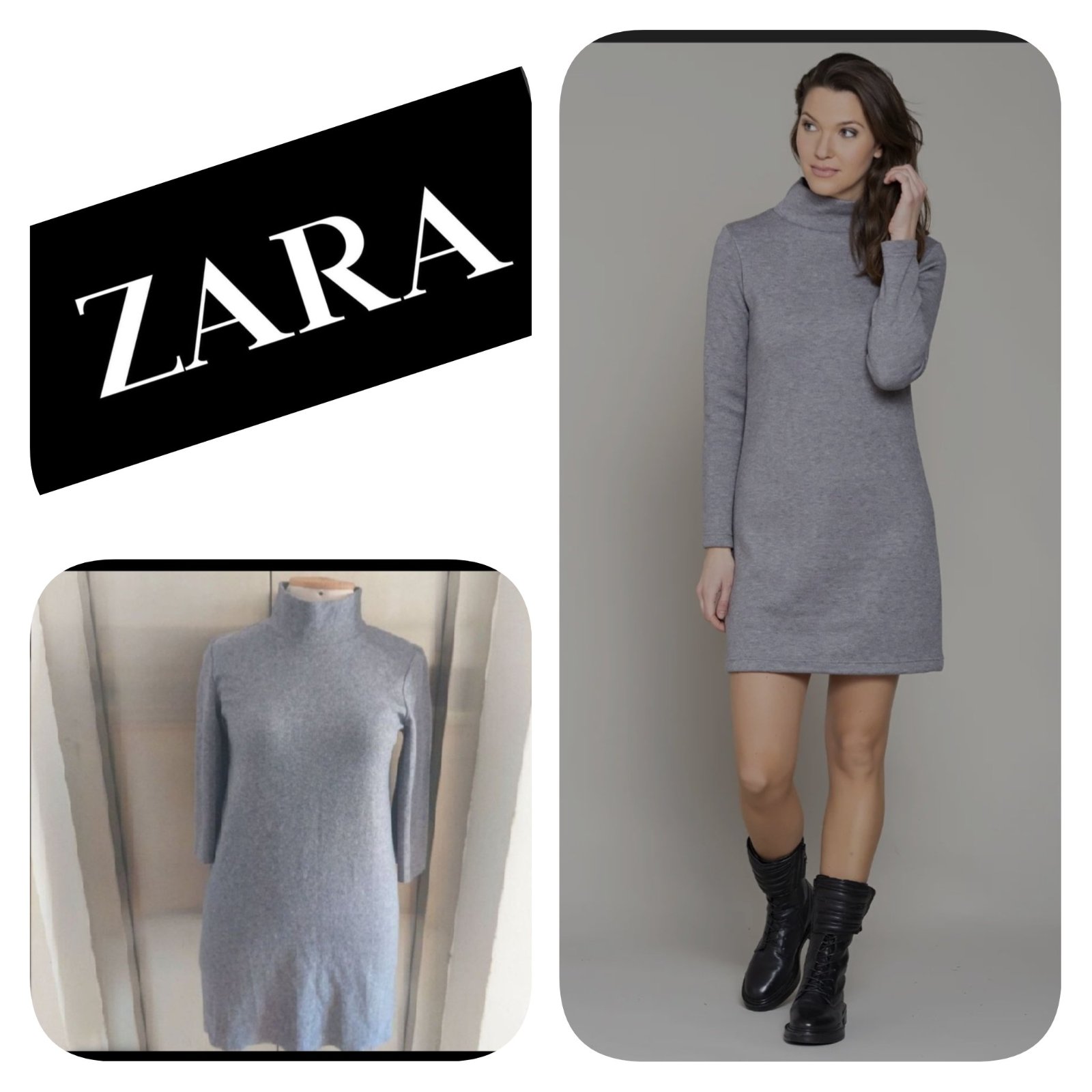 Subliiiiime❤️❤️❤️❤️ robe à col montant de ZARA taille 36