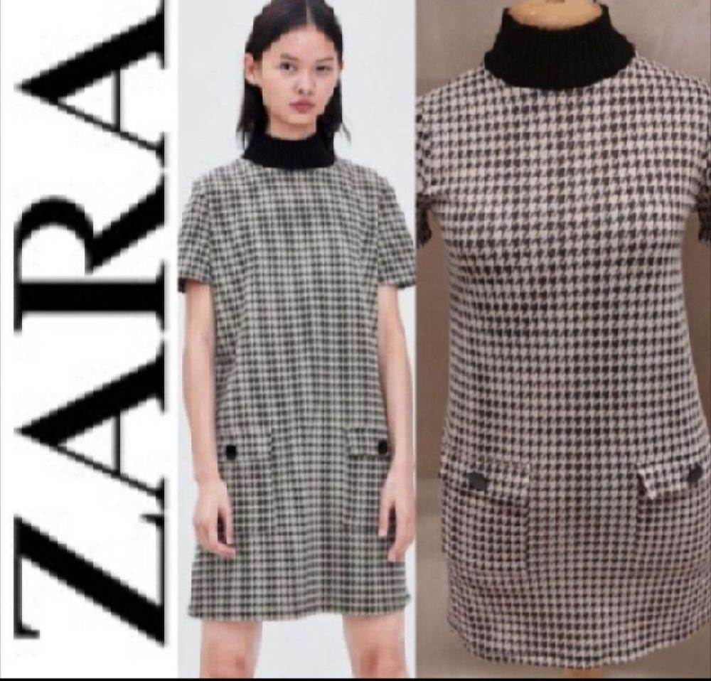 Subliiiiime ❤️ ❤️ ❤️ robe pied de poule tissu hiver de ZARA taille 36