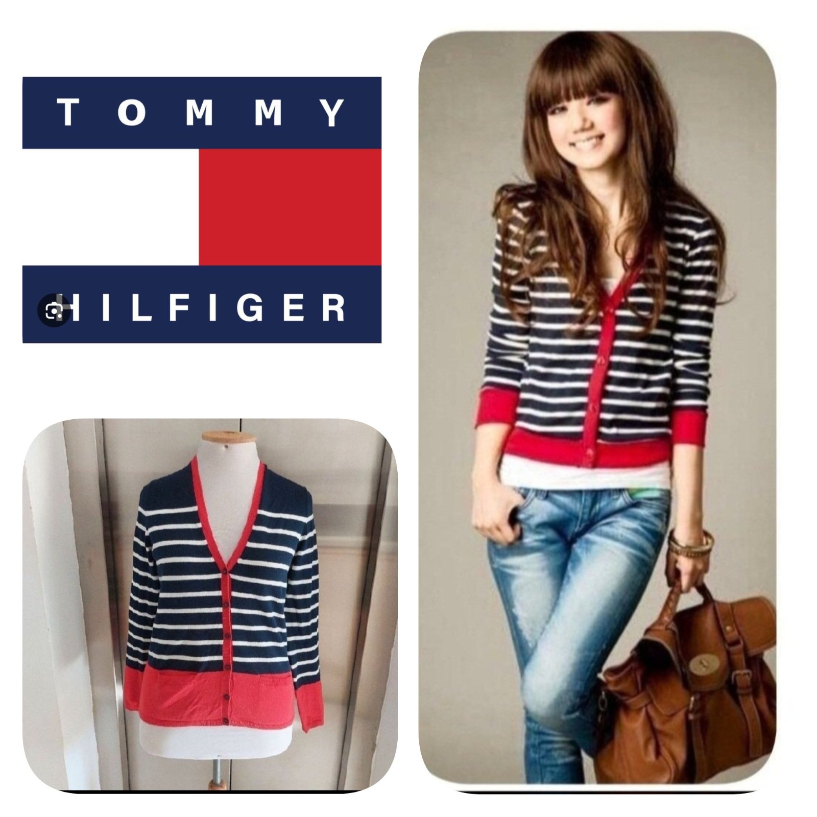 Subliiiiime ❤️❤️❤️❤️❤️gilet à rayures de TOMMY HILFIGER taille 36