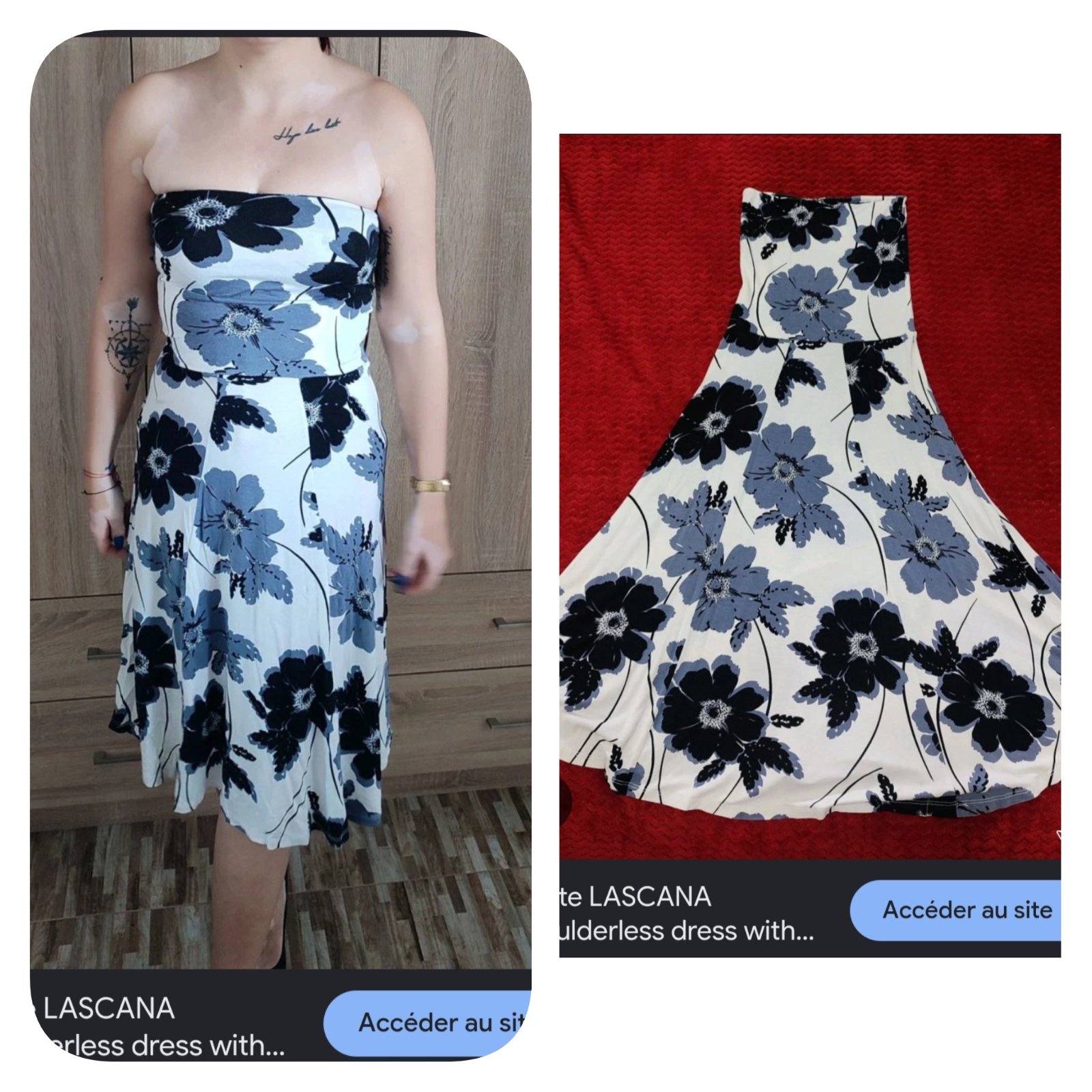 Subliiiiime ❤️❤️❤️robe shoulder florale de LASCANA taille 36/38 neuve avec étiquette importé de PARIS 
