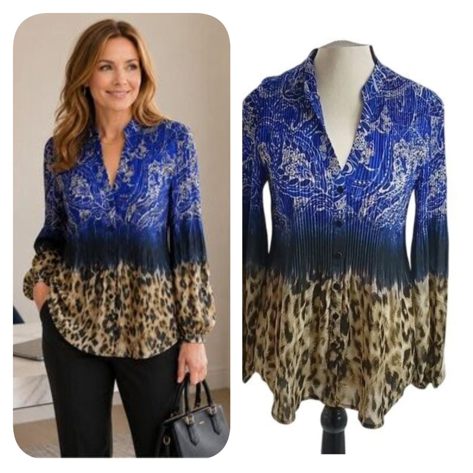 Subliiiiime ❤️❤️❤️❤️❤️❤️❤️chemise plissée dégradée taille 38