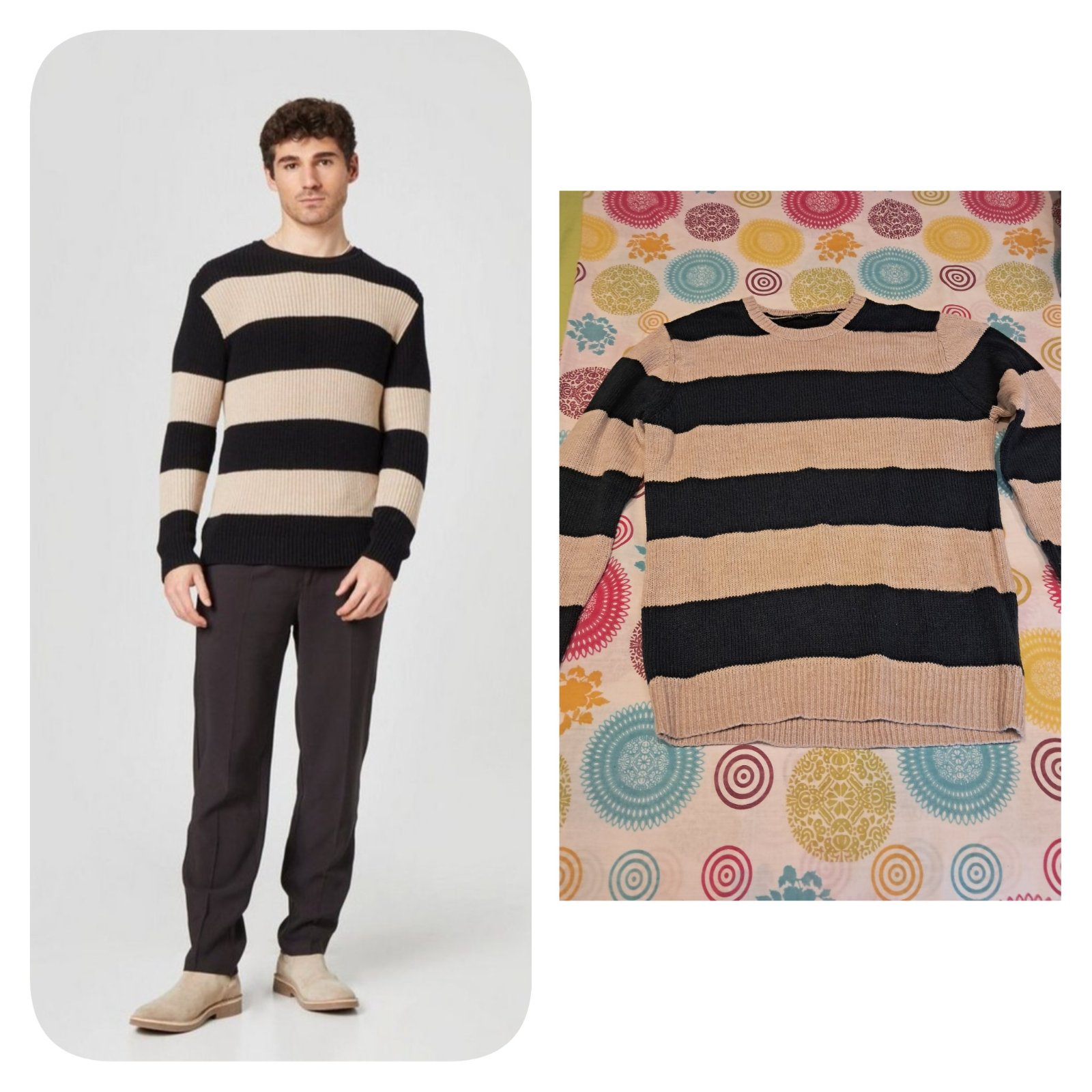 Subliiiiime ❤️❤️❤️❤️pull tricot pour hiver à rayure pour homme 🚹 taille 38