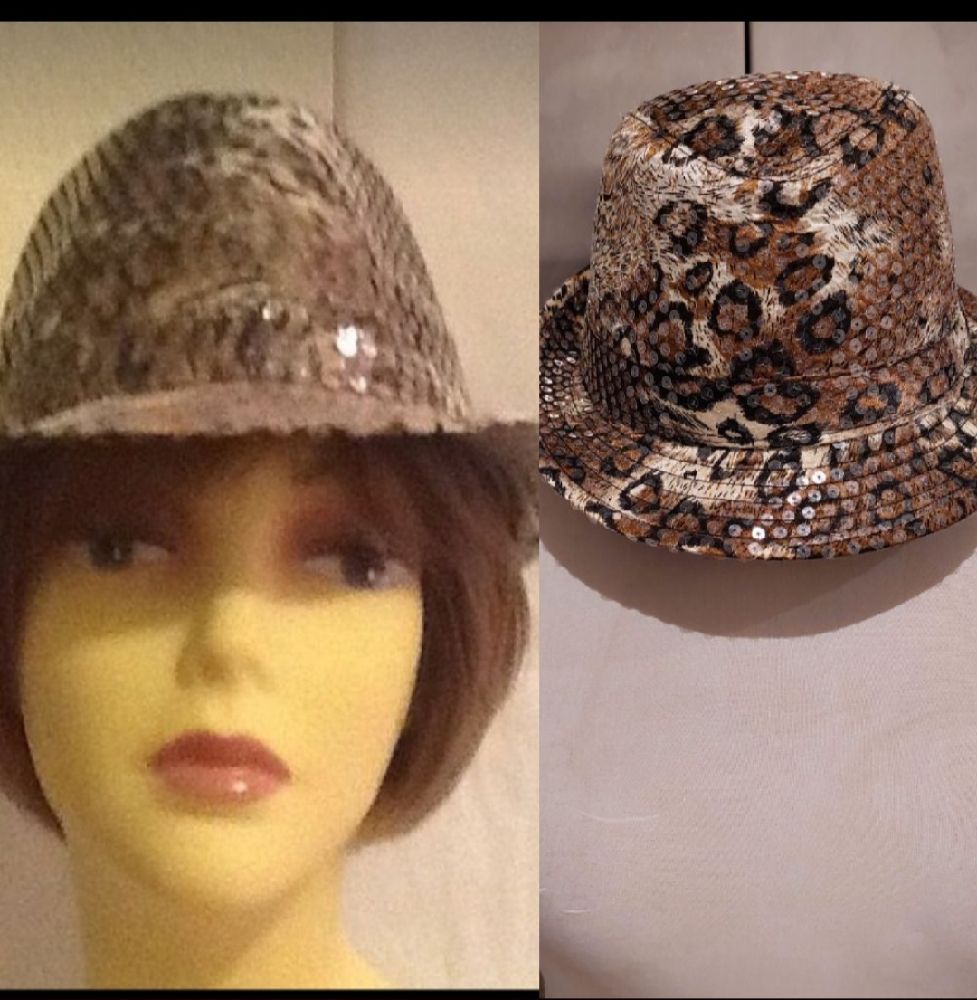 Subliiiiime ❤️ ❤️ ❤️ chapeau en sequins transparent léopard 🐆 fashion 