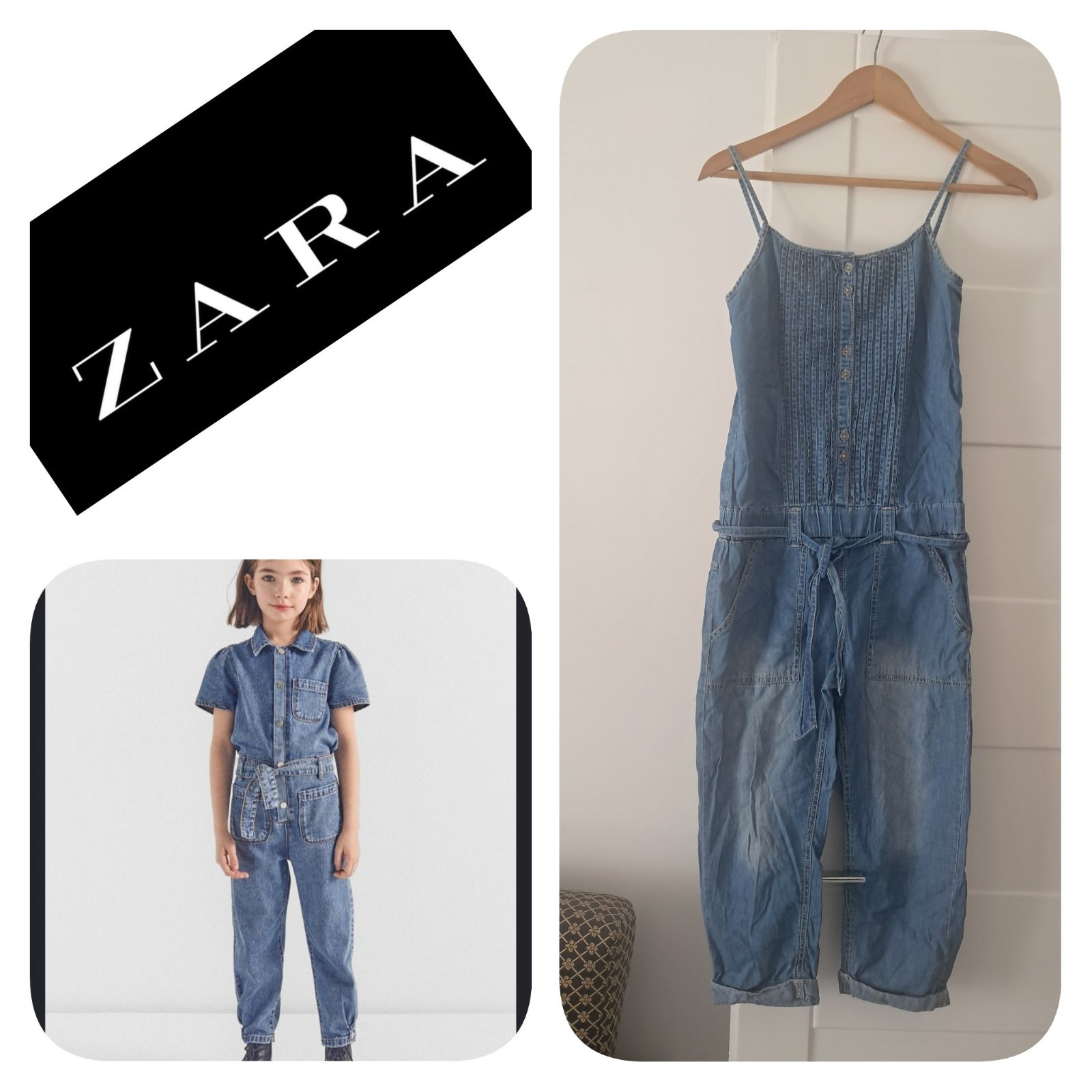 Subliiiiime❤️❤️❤️ combinaison en jean léger de ZARA pour jeunes filles de 11 ans/12 ans 