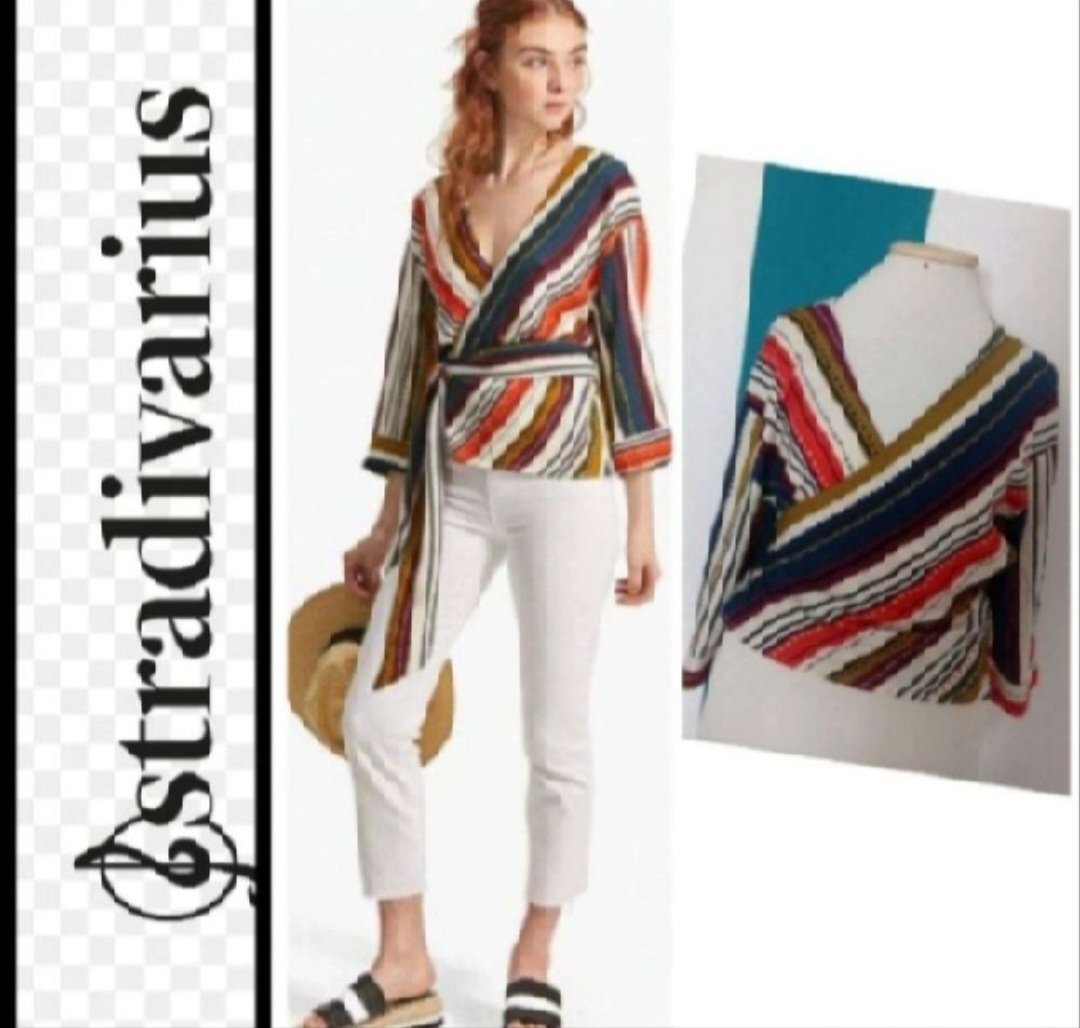 Subliiiiime❤️❤️❤️❤️❤️❤️ cache cœur à rayures multicolores de Stradivarius taille 38
