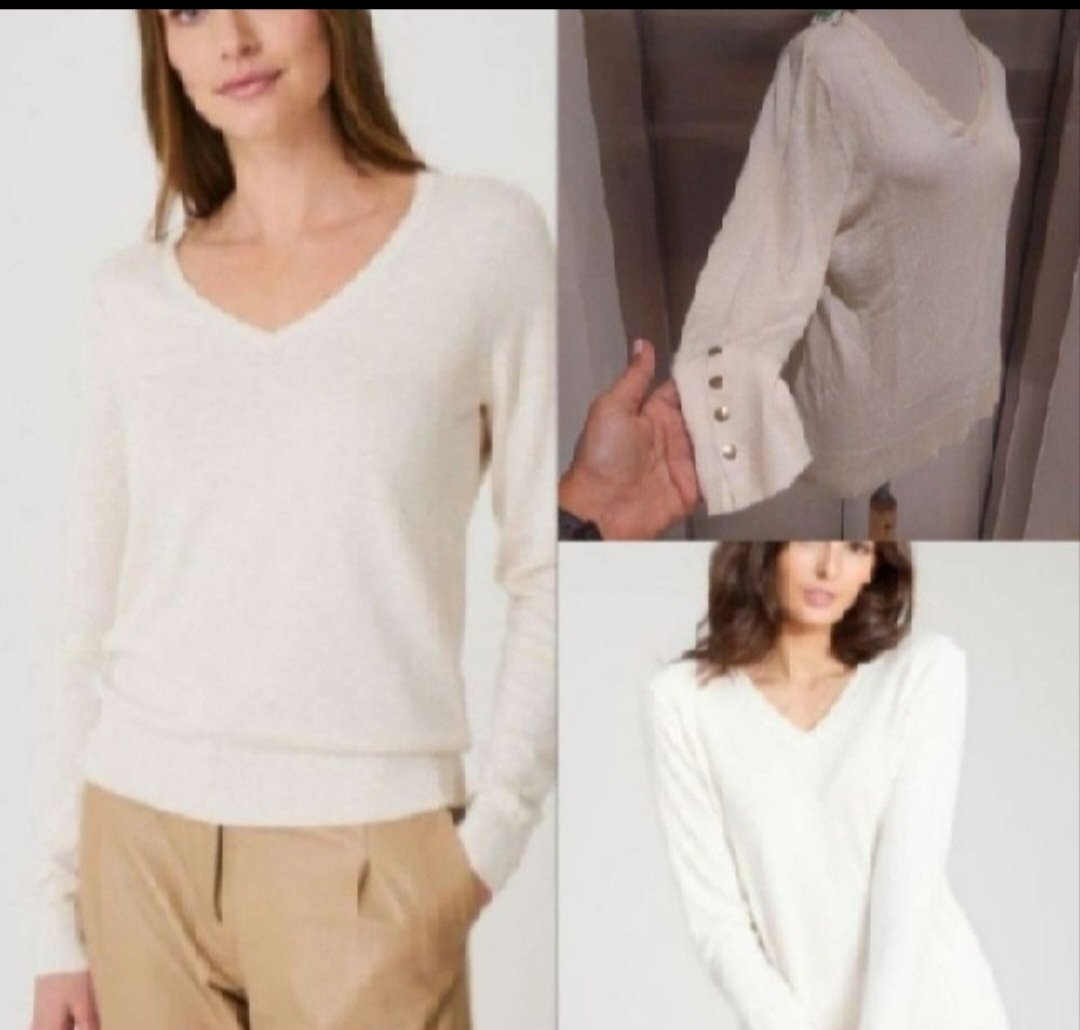 Subliiiiime❤️❤️❤️❤️ pull col V en laine doux de TEX taille 44 neuuuf avec étiquette🏷 