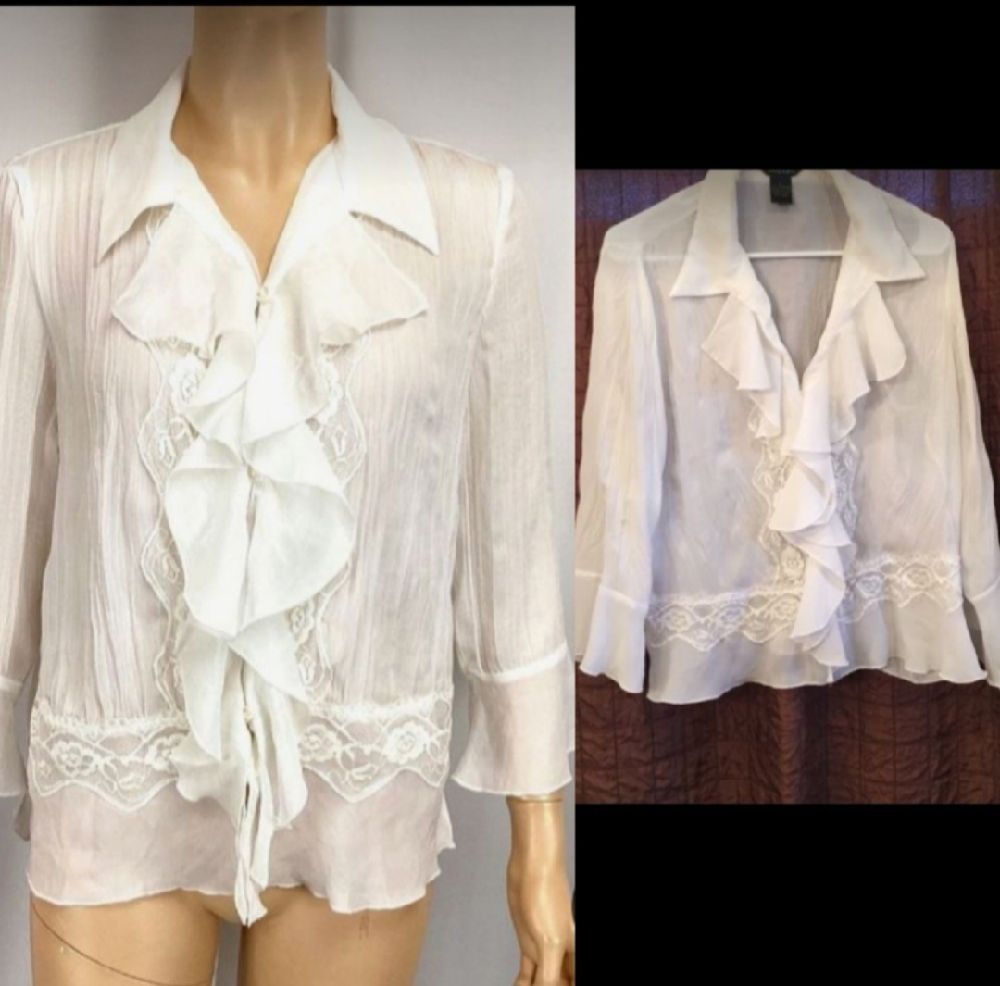 Subliiiiime ❤️ 💕 blouse brodée à franges très élégant de JAIPUR taille 38