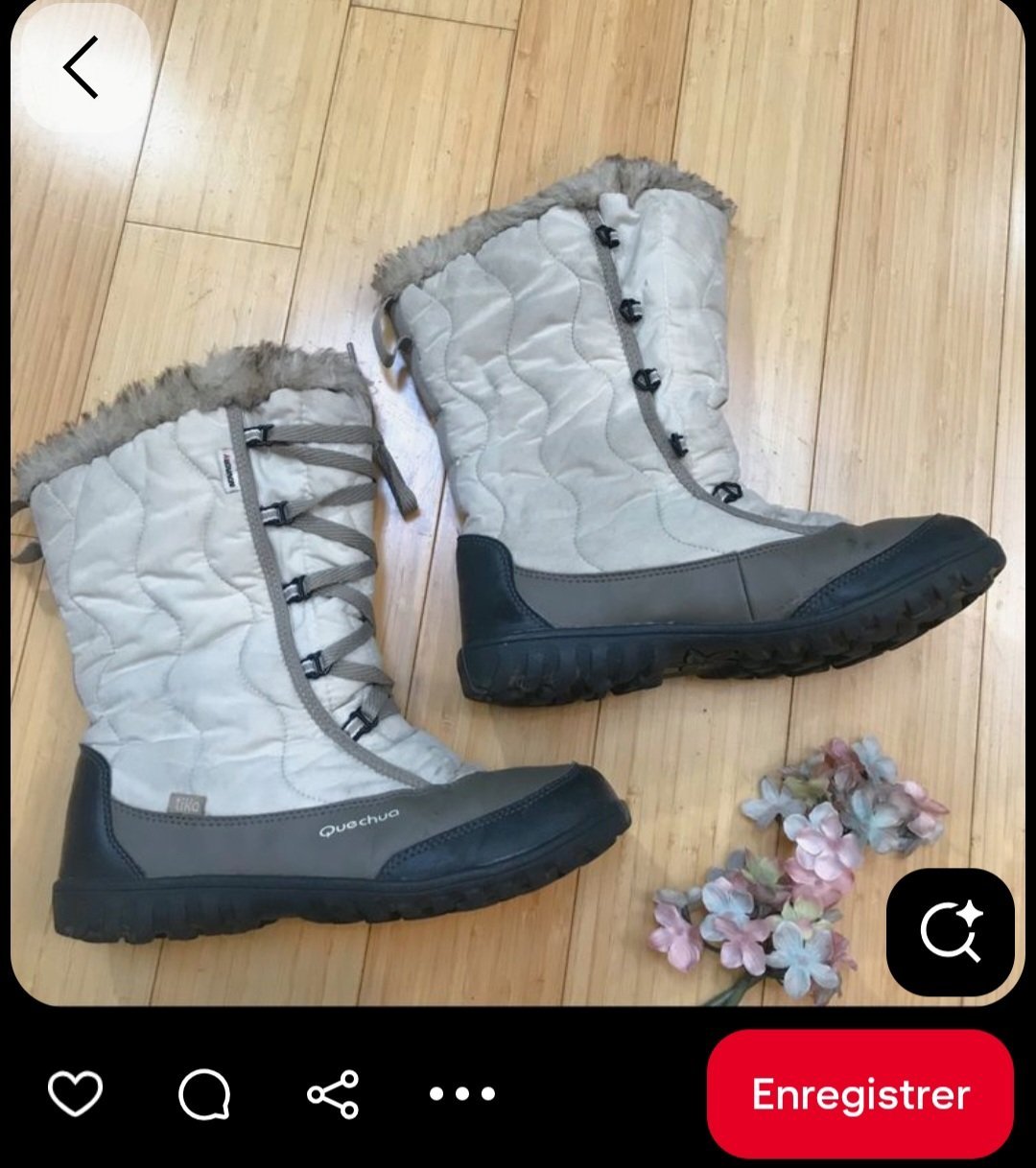 Subliiiiime❤️❤️❤️❤️❤️❤️ bottine fourrée à l intérieur de la marque QUECHUA tres souple neuuuf pointure 37