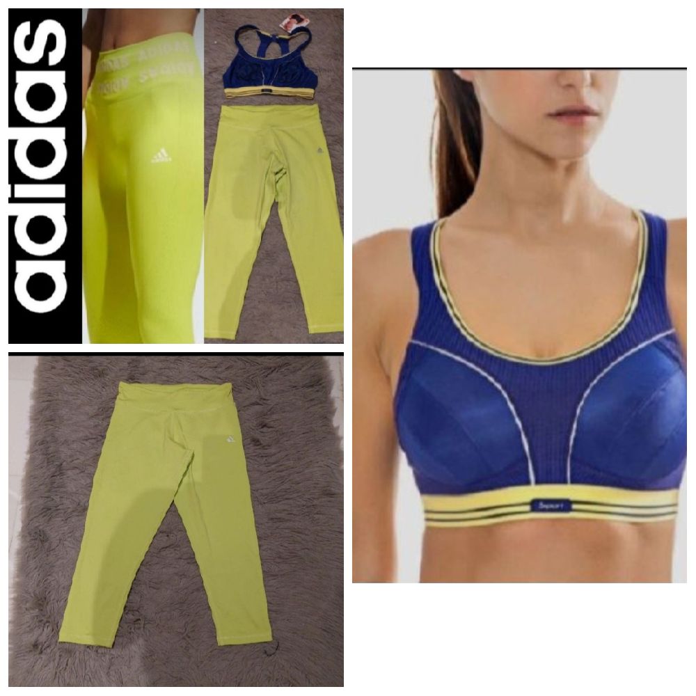 Subliiiiime ❤️ ❤️ ❤️ lot de fitness legging 3/4 de ADIDAS et brassière taille neuuuf