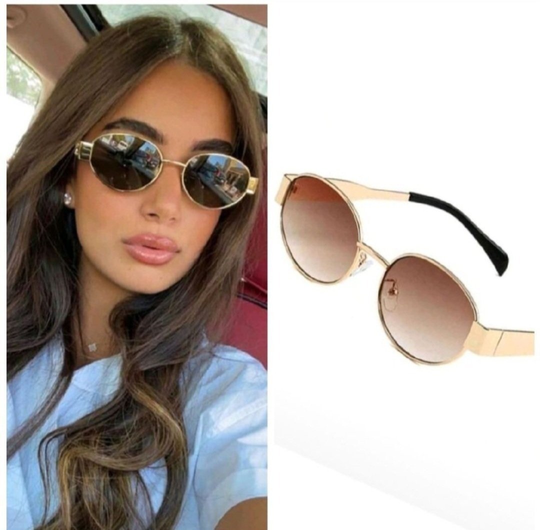 Subliiiiime❤️❤️❤️❤️ lunette de soleils raffinée forme ovale monture doré tendance de SHEIN neuuuve 