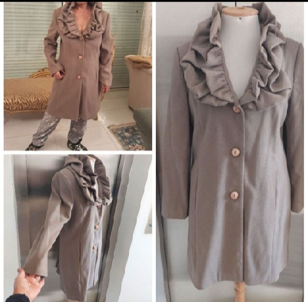Waoooo subliiiiime ❤️❤️❤️❤️ manteau col en franges comme neuf taille 40/42 de SEMS 