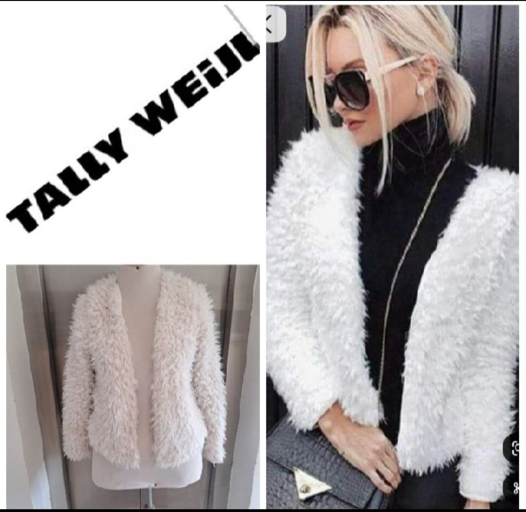 Subliiiiime❤️❤️❤️❤️ veste en fausse fourrure effet shaggy de TALLY WEIJL taille 38
