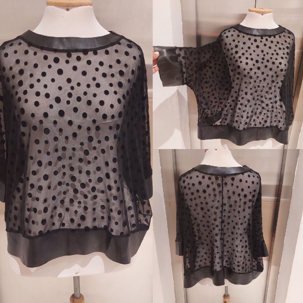 subliiiiime ❤️ blouse oversize transparente mouchetés taille unique 