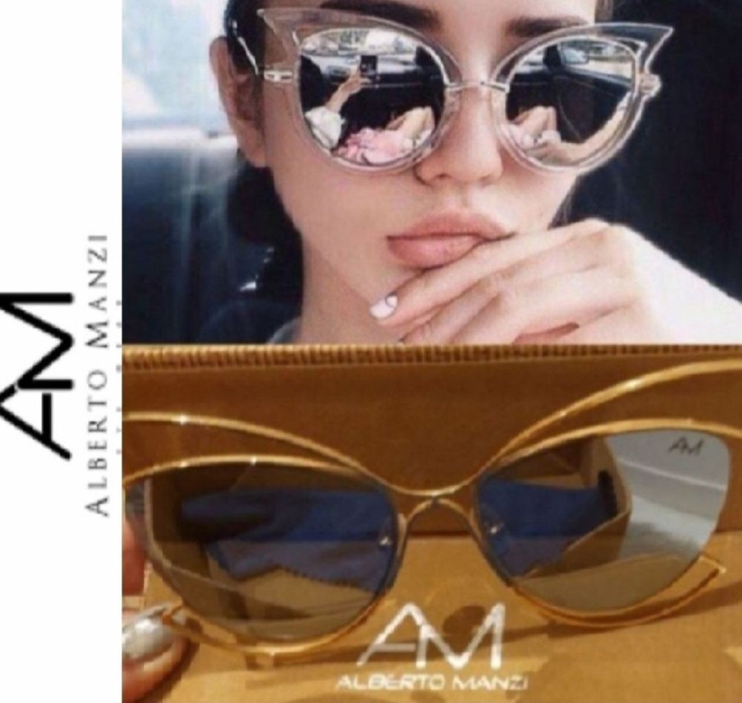 Subliiiiime❤️❤️❤️❤️ leunette de soleils verre miroitès bordure doré fashion nouvelle collection de la marque ALBERTO MAZNI neuve 