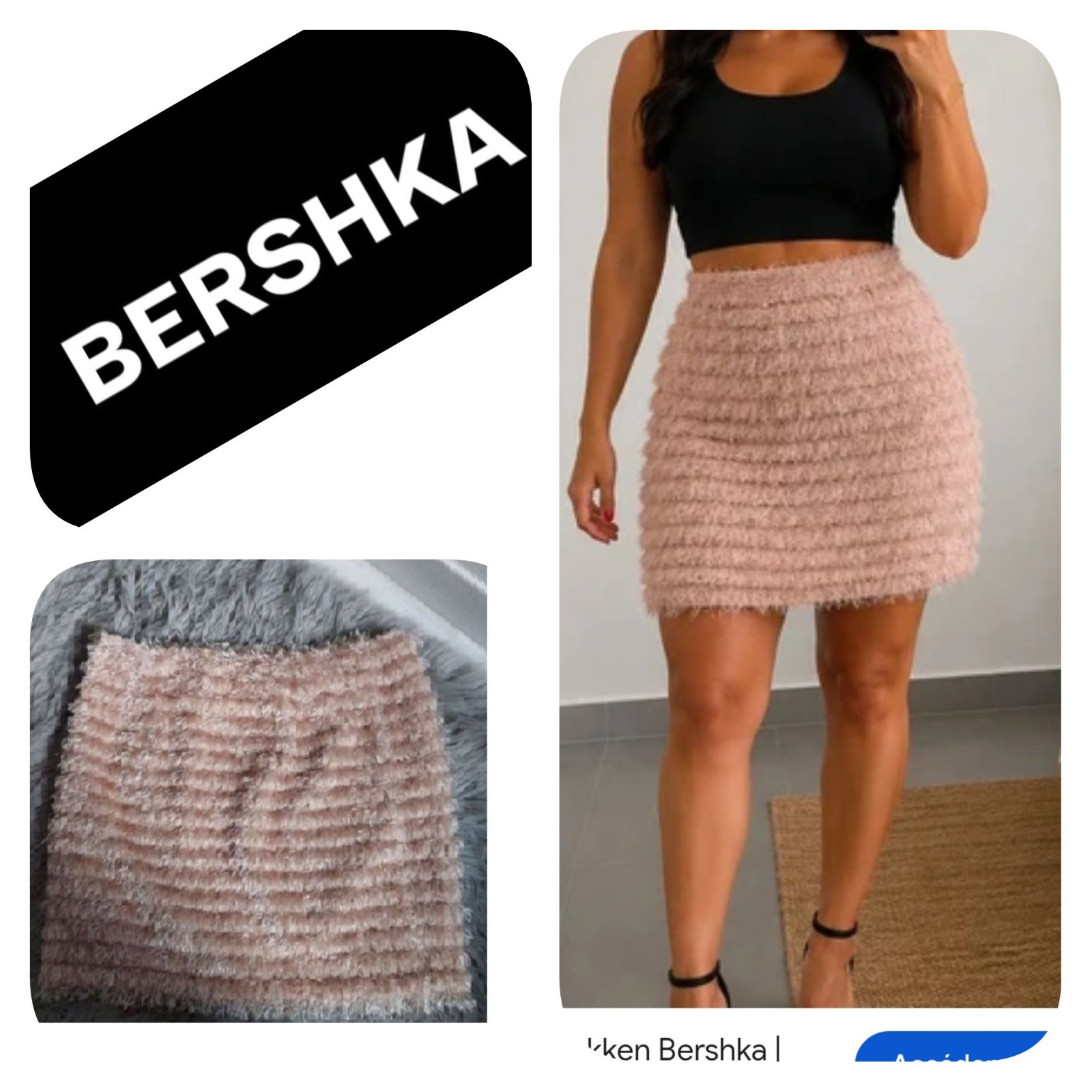 Subliiiiime❤️❤️❤️❤️ mini-jupe fluffy de BERSHKA taille 40