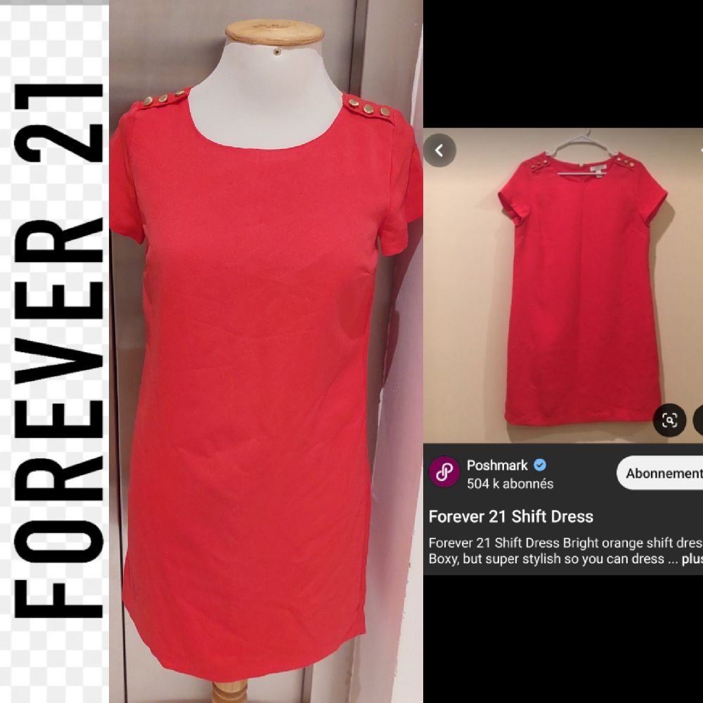 subliiiiime ❤️ ❤️ robe large chic à boutons doré sur les épaules de FOREVER21 taille 36