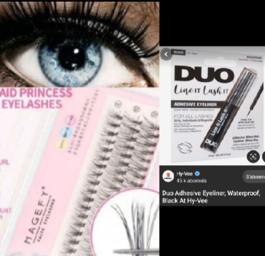 Subliiiiime❤️❤️❤️ lot de 2 pièces ❤️un paquet DUO LINE IT LASH IT WATERPROOF ET ❤️UN paquet de faux cils en bouquets de la marque MAGEFY numéro des cils 11/13/15 neuf cacheté 13