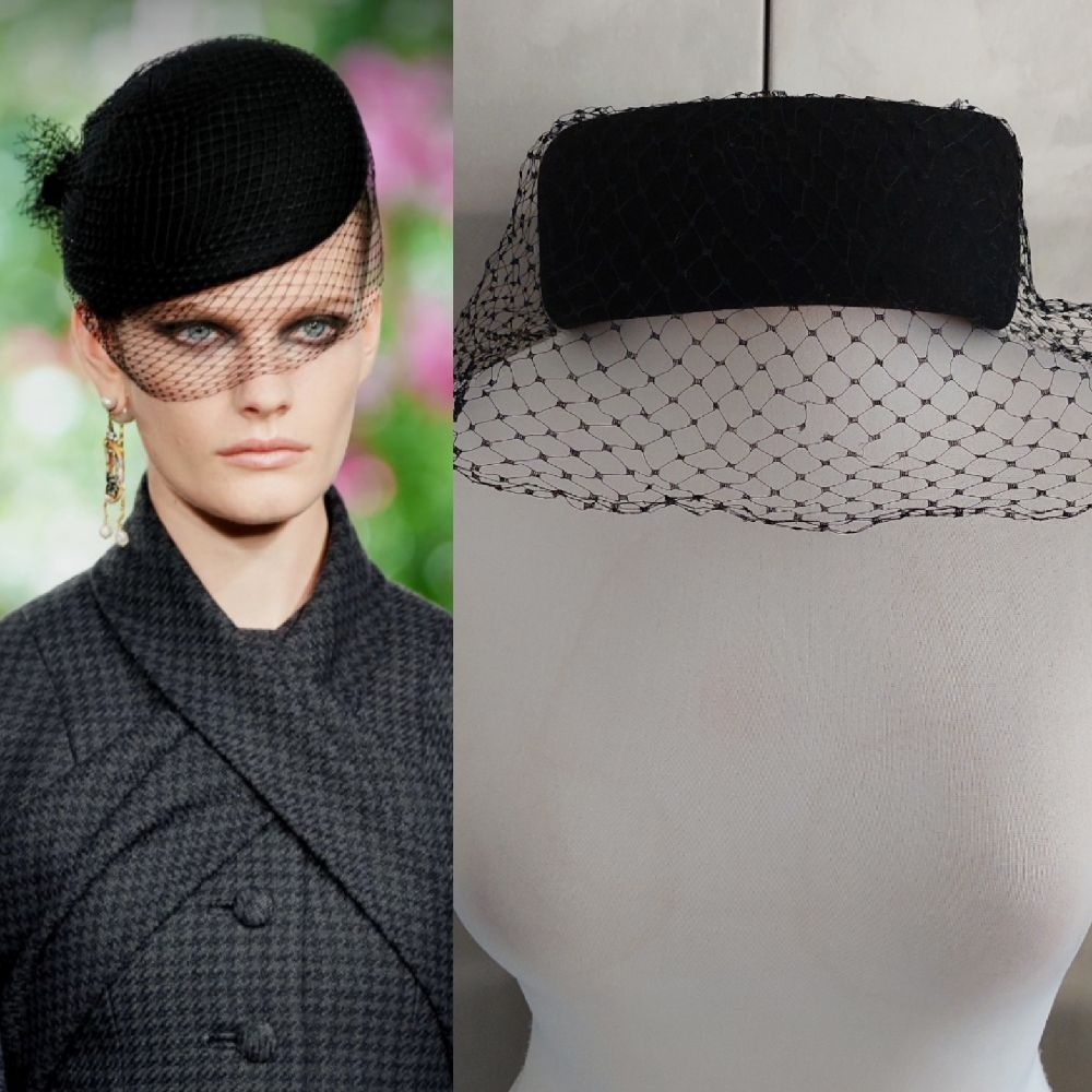 Très classe chapeau pour cérémonie noir