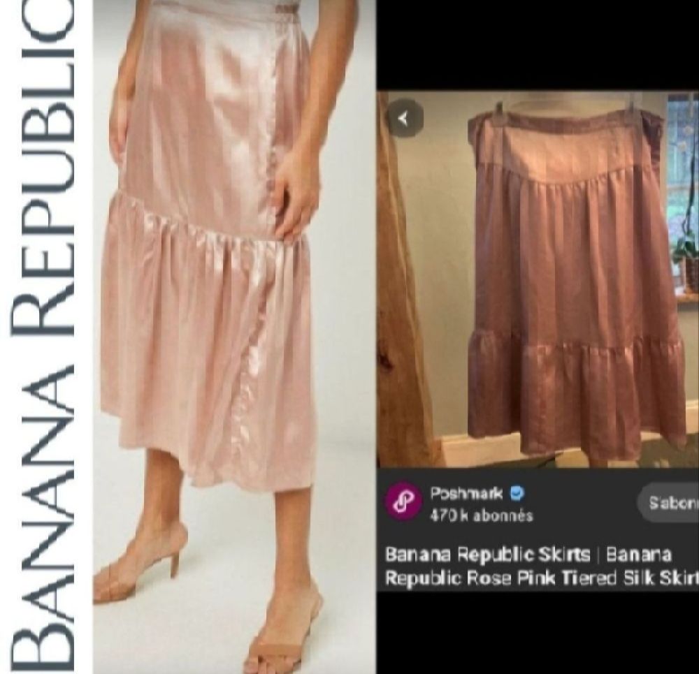 Subliiiiime ❤️ ❤️ ❤️ ❤️ 100%soie jupe évasée de BANANA REPUBLIC taille 40