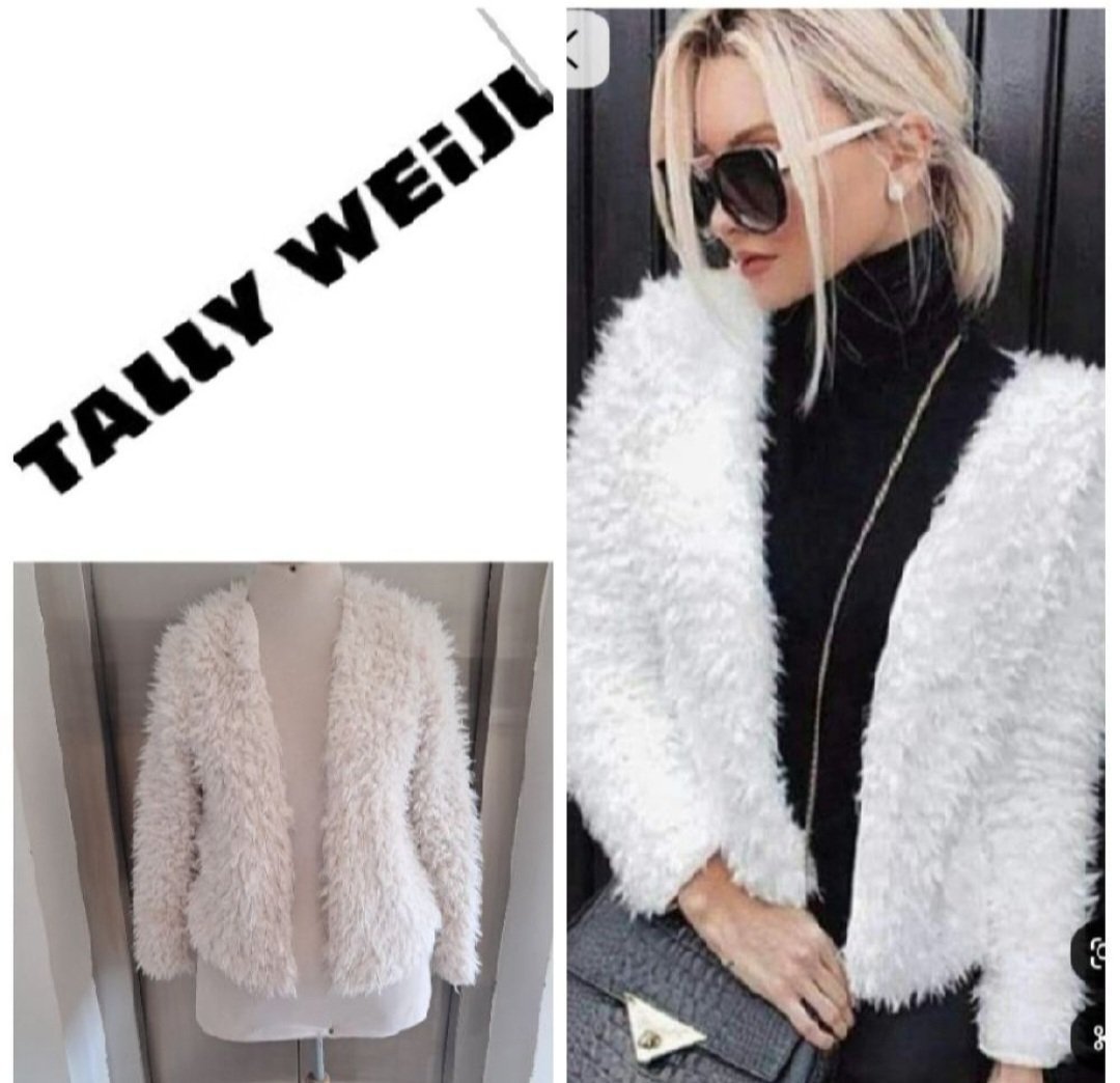 Subliiiiime ❤️❤️❤️❤️❤️veste en fausse fourrure blanche de TALLY WEIJL taille 38