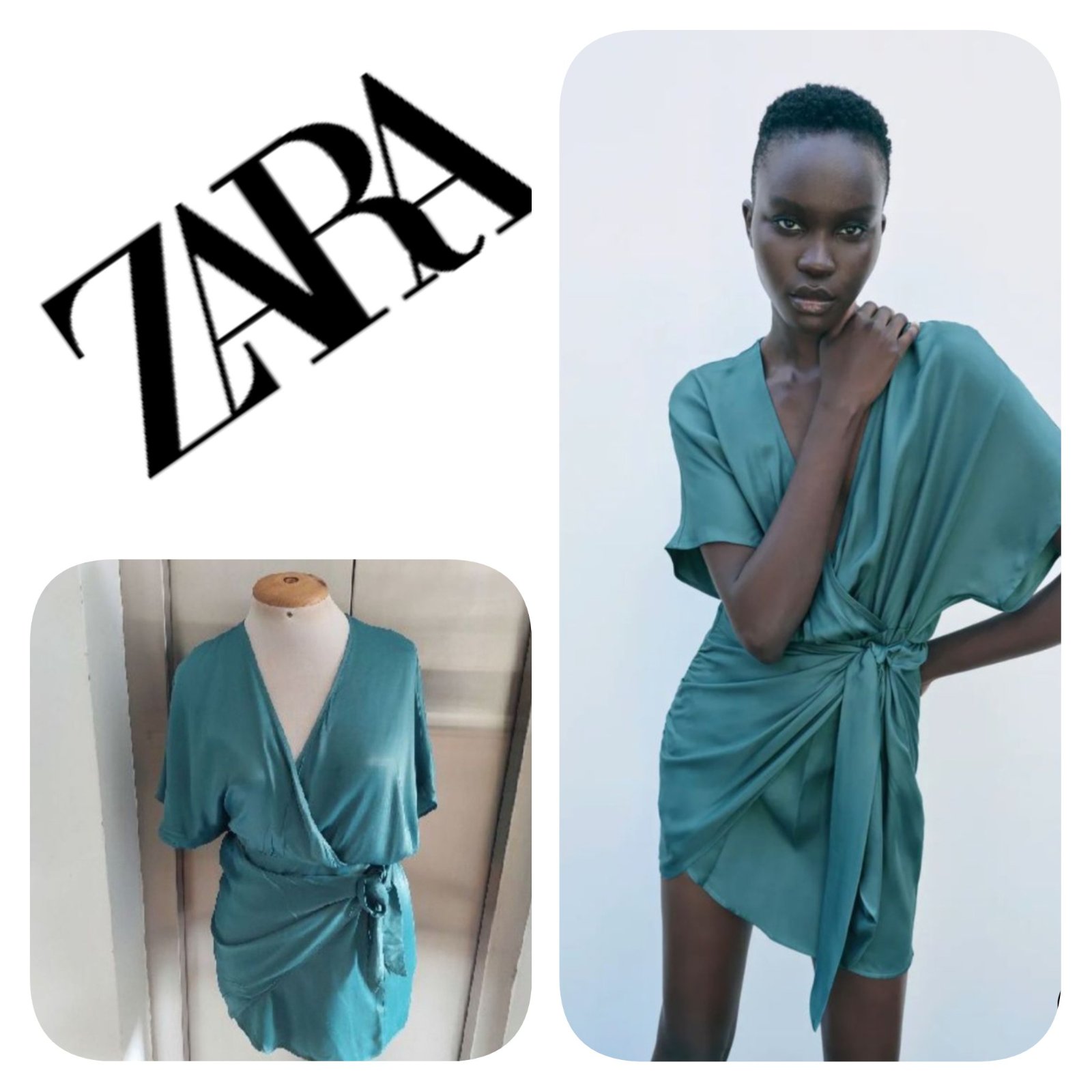 Subliiiiime❤️❤️❤️❤️ robe portefeuille satinée de ZARA taille 36